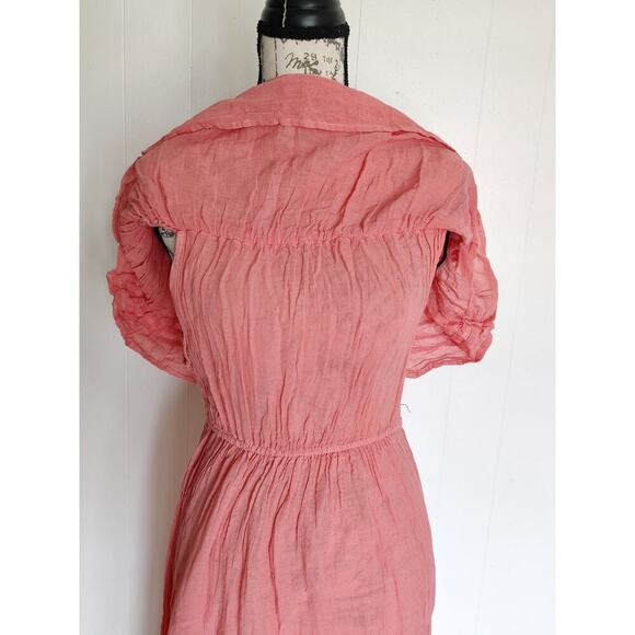 Mexican Peasant Off Shoulder Midi Dress Pastel Colors Beach One Size (Fits S-XL) - Picture 7 of 8